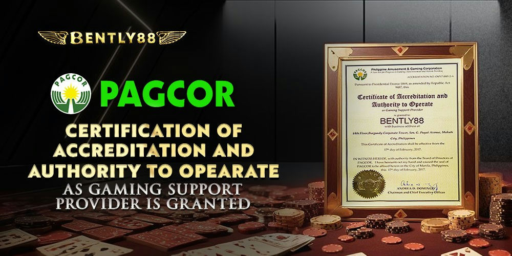 PAGCOR certification for gaming provider.
