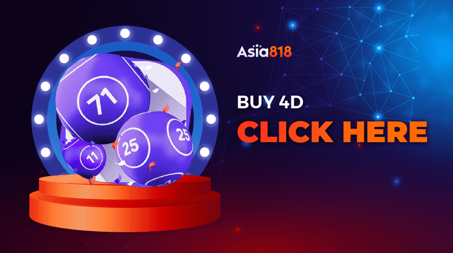 Asia818 Banner Buy 4D lottery tickets online.