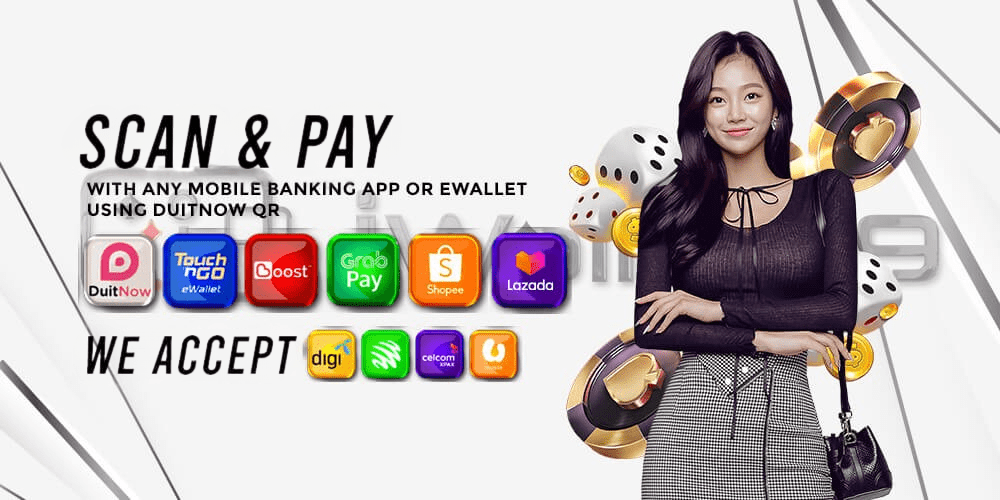 Scan and pay with eWallet apps.