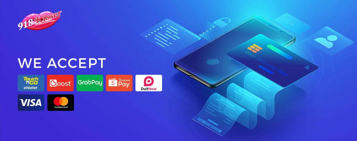 918kisser Banner We accept eWallet and card payments.