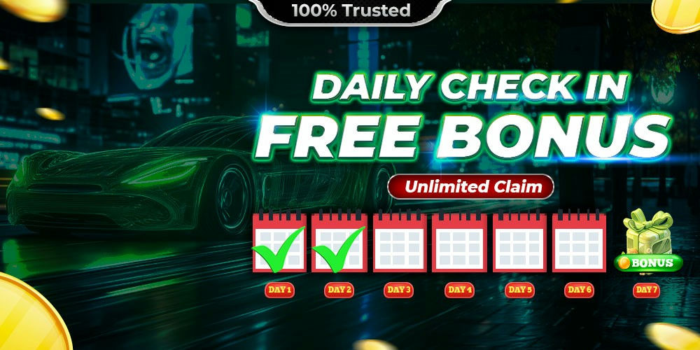 Perodua888 Banner Daily free bonus claim.