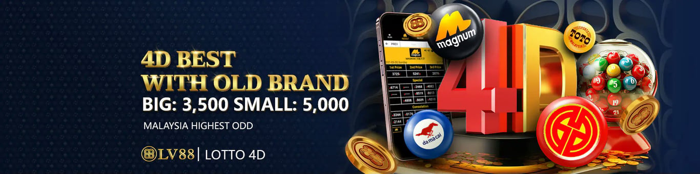 LV88 Banner 4D Lotto Malaysia Highest Odds by lv88my.biz