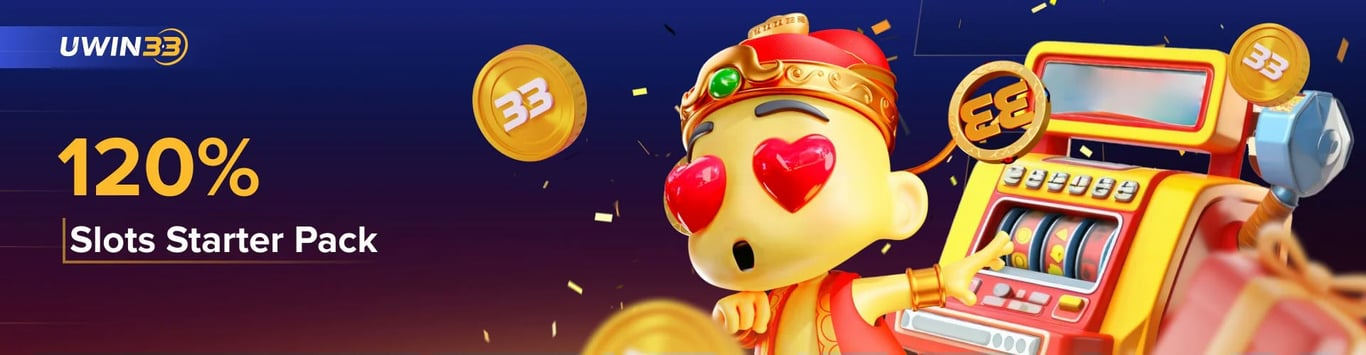 Uwin33 Banner 120% Slots Starter Pack Offer by uwin33malaysia.net