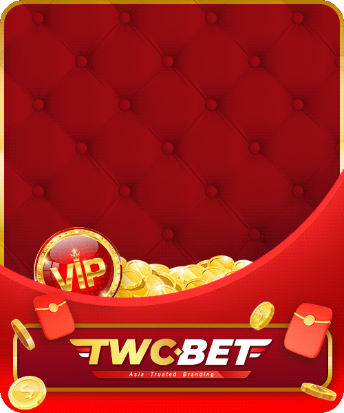 VIP promotion with red tufted background, coins, and red envelopes