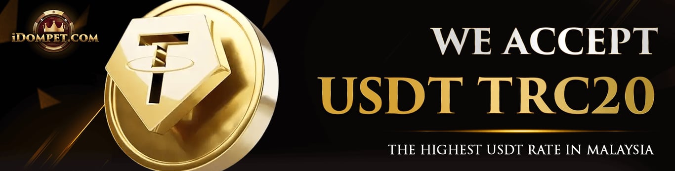 Idompet Banner Accept USDT TRC20 Malaysia.