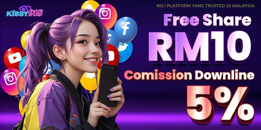 Kissy918 Banner Free RM10 share commission downline. by kissy9188.com