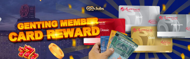 QQclubs Banner Genting member card rewards offer.