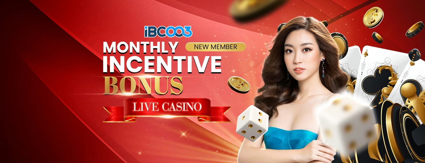 IBC003 Banner Monthly incentive bonus live casino. by ibc003.pro