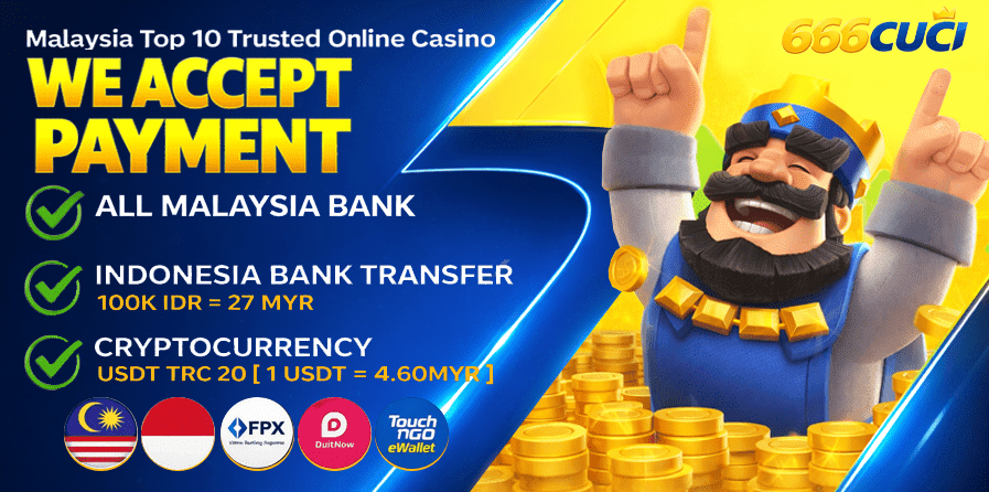 Accept payments Malaysia casino.