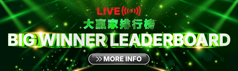U2wallet Banner Live Big Winner Leaderboard.