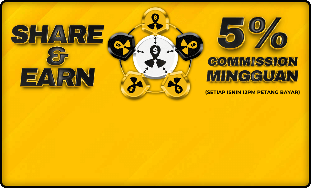 Magnum888 Banner Share and earn 5% commission.