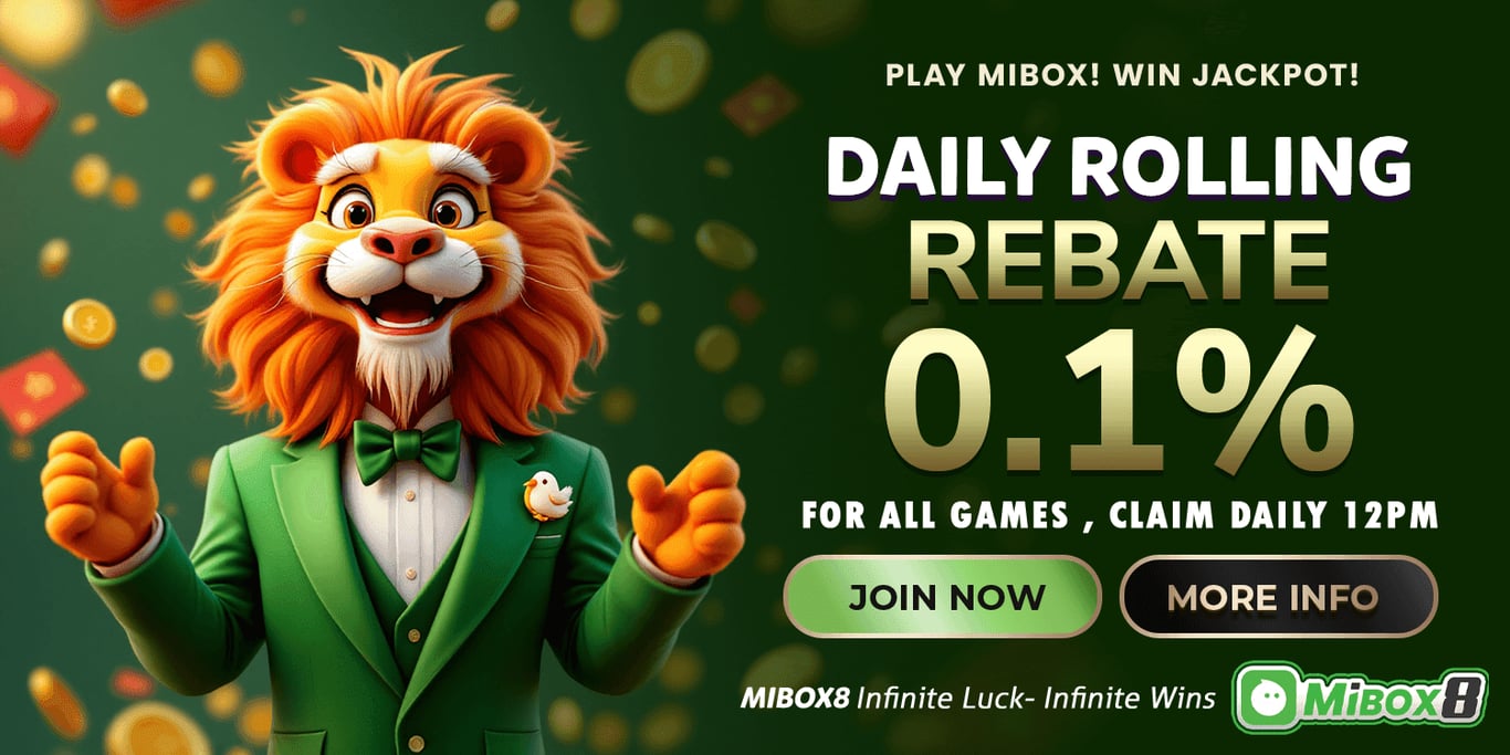 Mibox8 Banner Daily rolling rebate 0.1%.