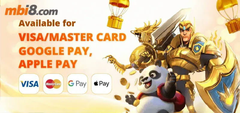 MBI Gaming Banner Visa MasterCard Google Pay Apple Pay by mbigaming.live