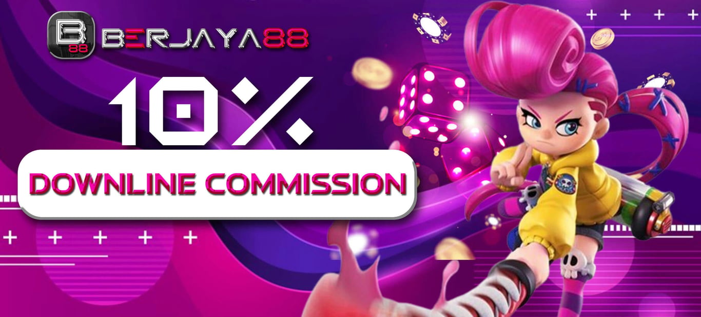 Berjaya88 Banner 10% Downline Commission Offer