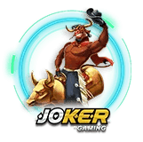 Demon bull character with 'Joker Gaming' logo