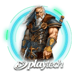 Viking warrior with 'Playtech' logo