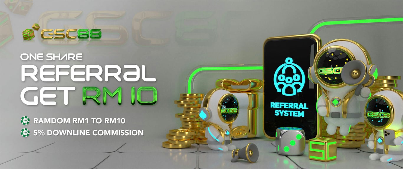 GSC88 Banner Get RM10 with referral system.
