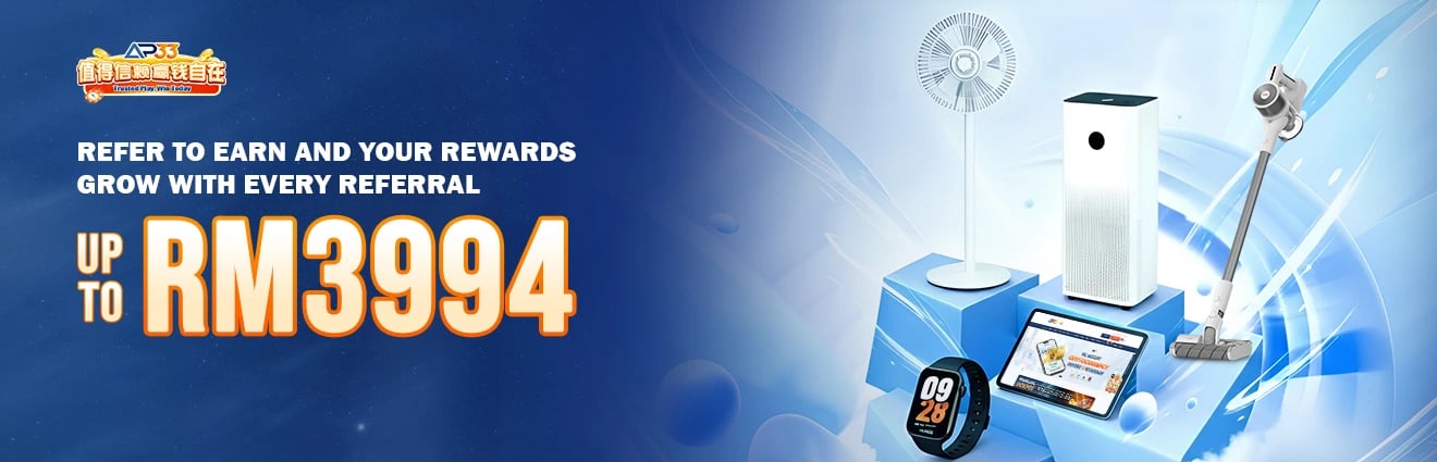Refer to earn up to RM3994 with rewards growing per referral