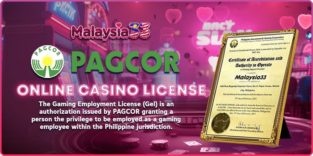 Malaysia33 Banner PAGCOR online casino license Malaysia. by malaysia33.fit