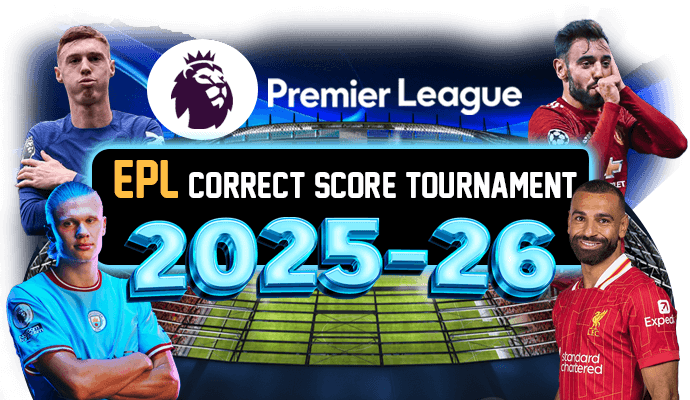 Royalewin Banner EPL Correct Score Tournament 2025-26 by royalewinn.com