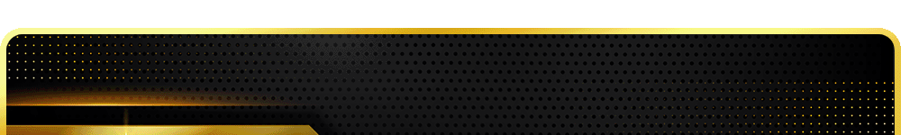 Black and gold banner with dotted texture and curved edge