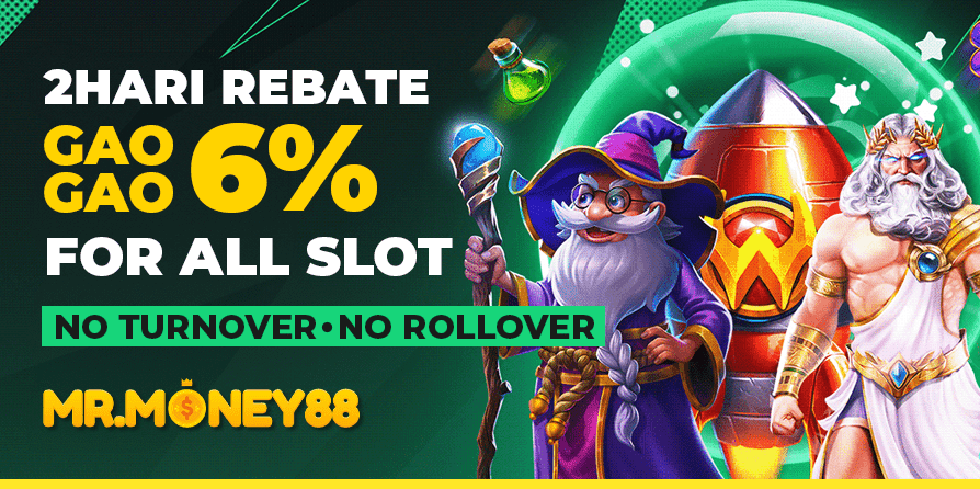 Mr Money88 Banner 6% rebate for all slots. by mr-money88.club