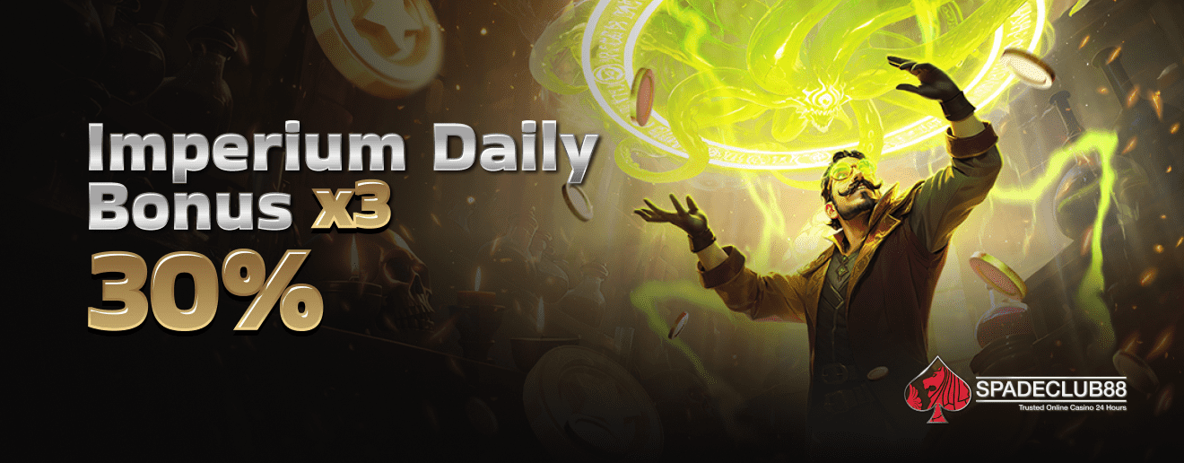 Imperium Daily Bonus x3 30% offer with a magician character