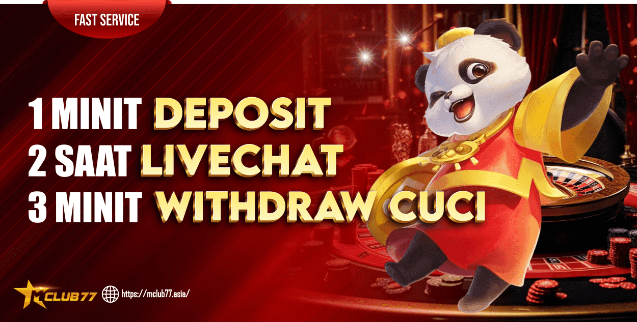 Mclub77 Banner Fast deposit, live chat, withdraw.