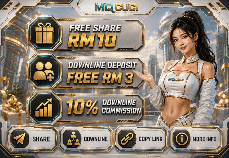 Woman promoting RM10 free share and downline bonuses