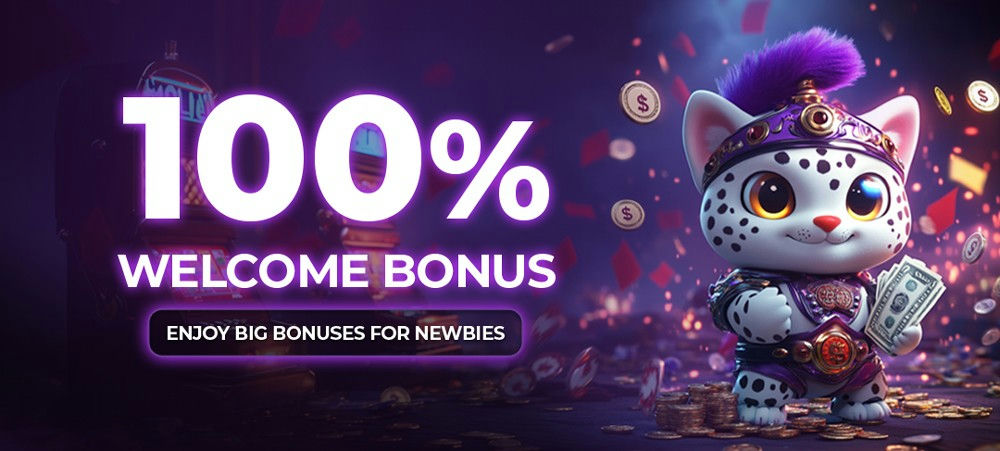100% welcome bonus for newbies.