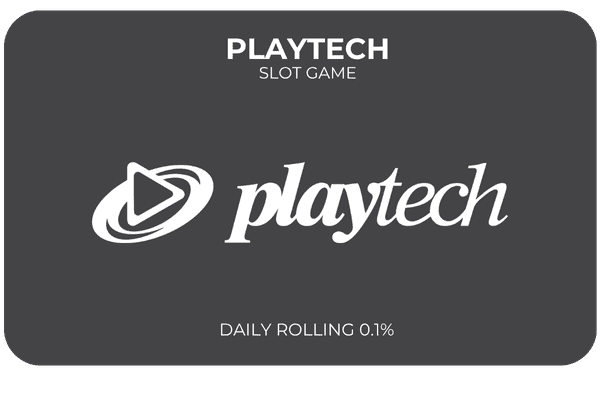Playtech slot game logo with daily rolling 0.1% text