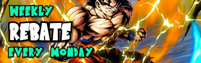 Weekly rebate every Monday.