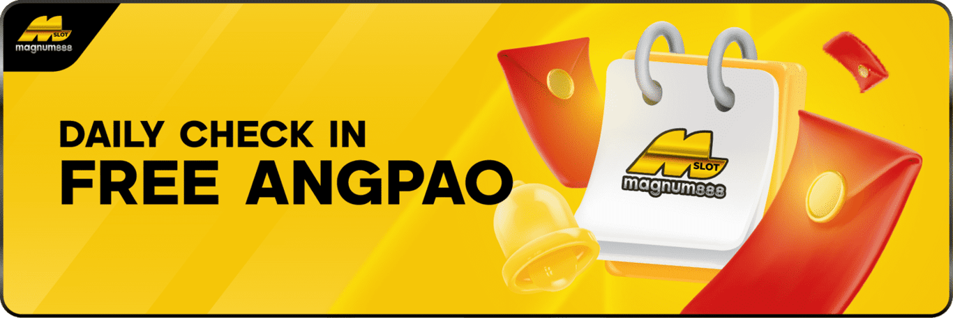 Magnum888 Banner Daily check in free angpao.