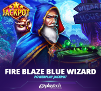 Playtech Hot Fire Blaze: Blue Wizard PowerPlay Jackpot by winboxgames.net