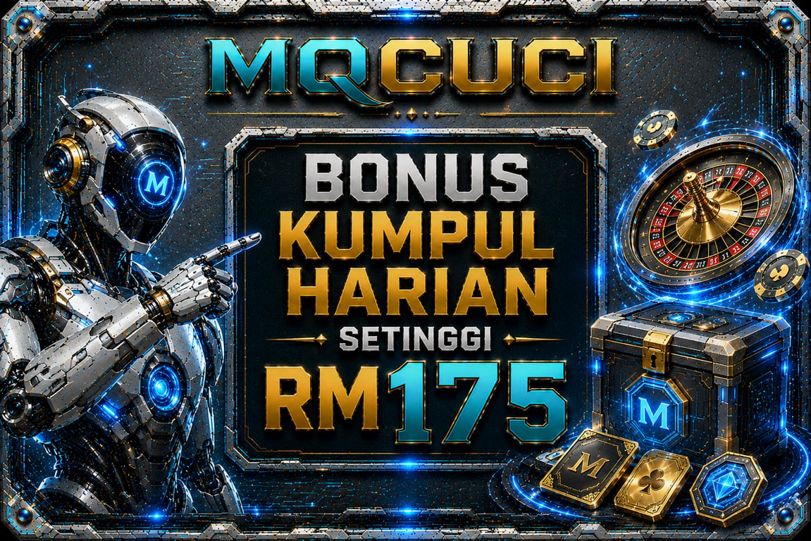 Daily bonus RM175 with robot and roulette wheel