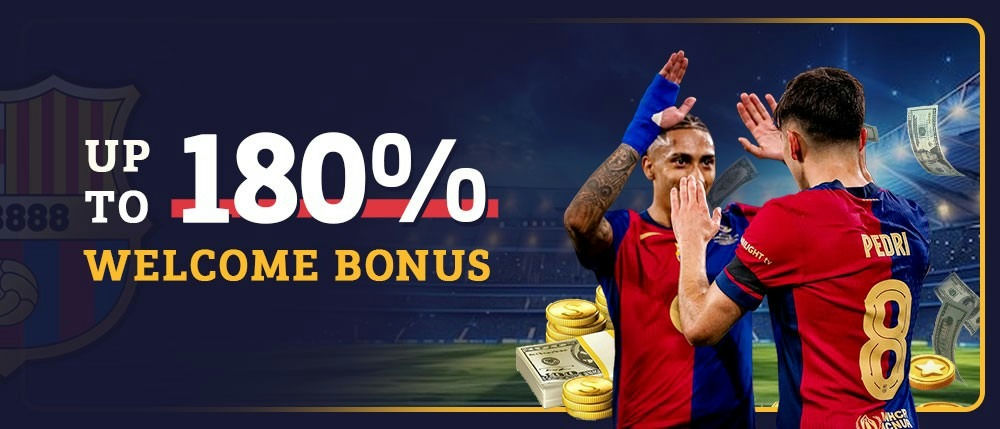 Get 180% welcome bonus!