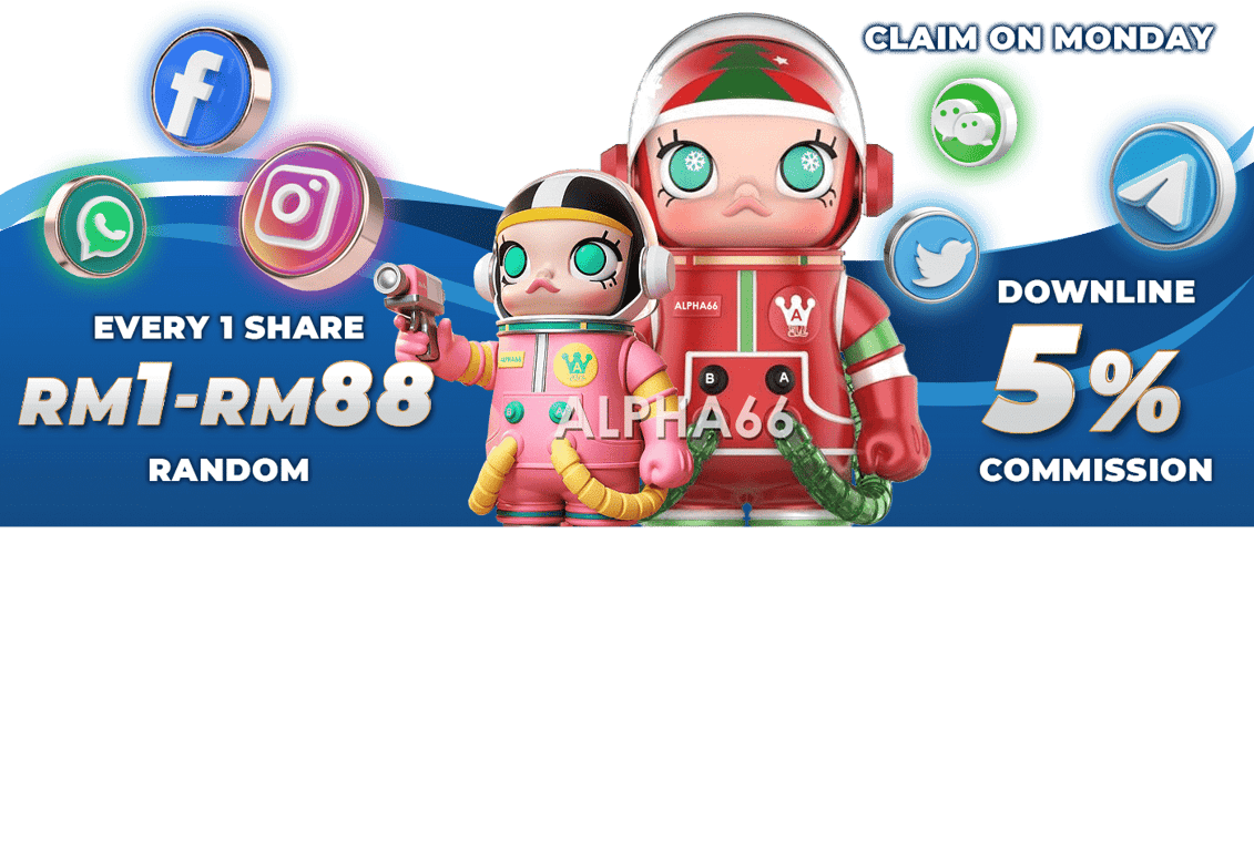 Two astronaut characters with social media icons and 'CLAIM ON MONDAY' text