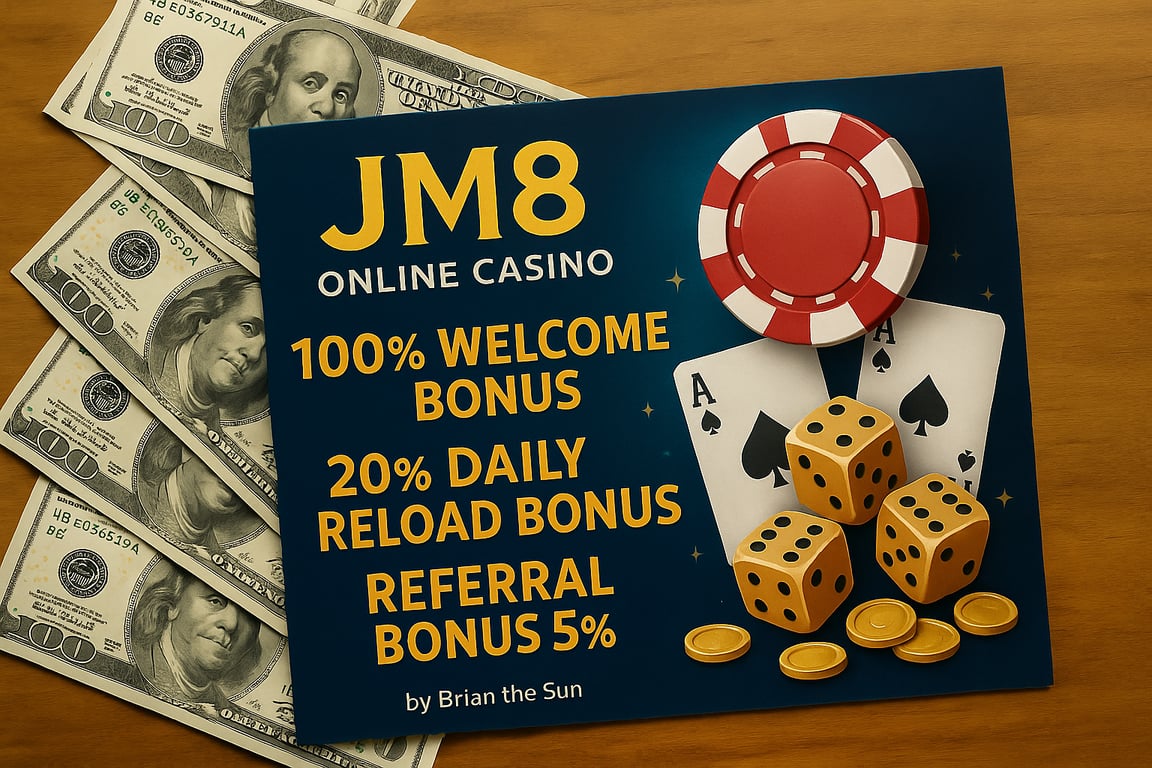 JM8 Asia platform overview showing games and interface