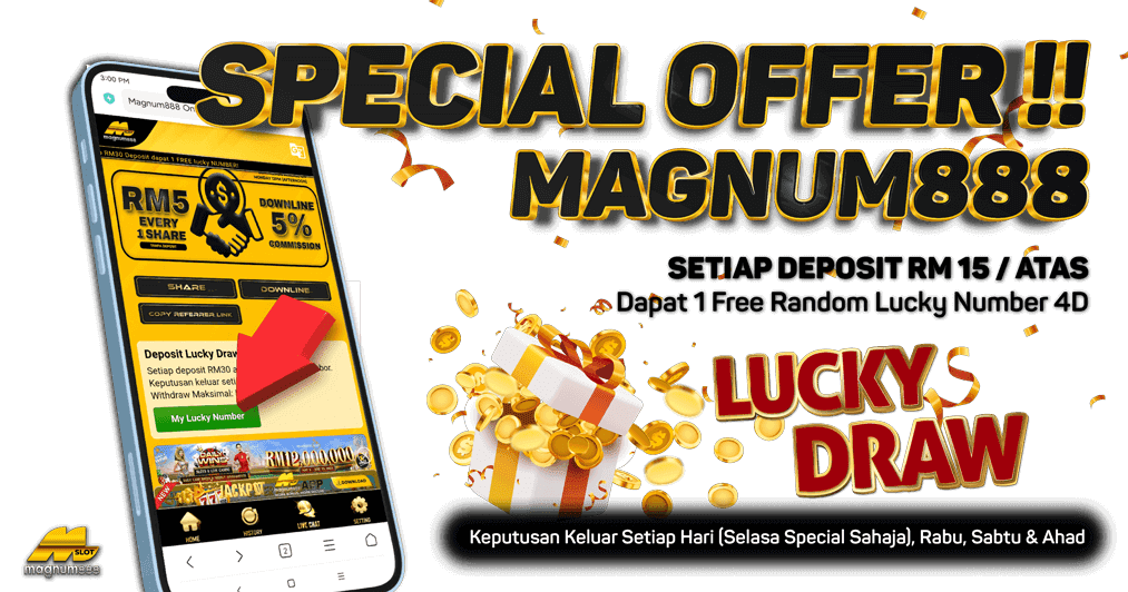 Magnum888 Banner Special offer Magnum888 lucky draw.