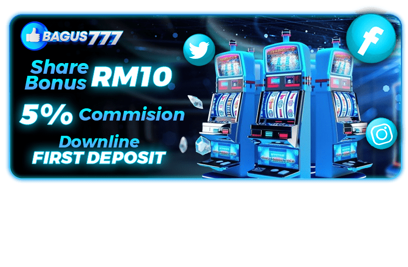 Bagus777 Banner RM10 bonus first deposit.