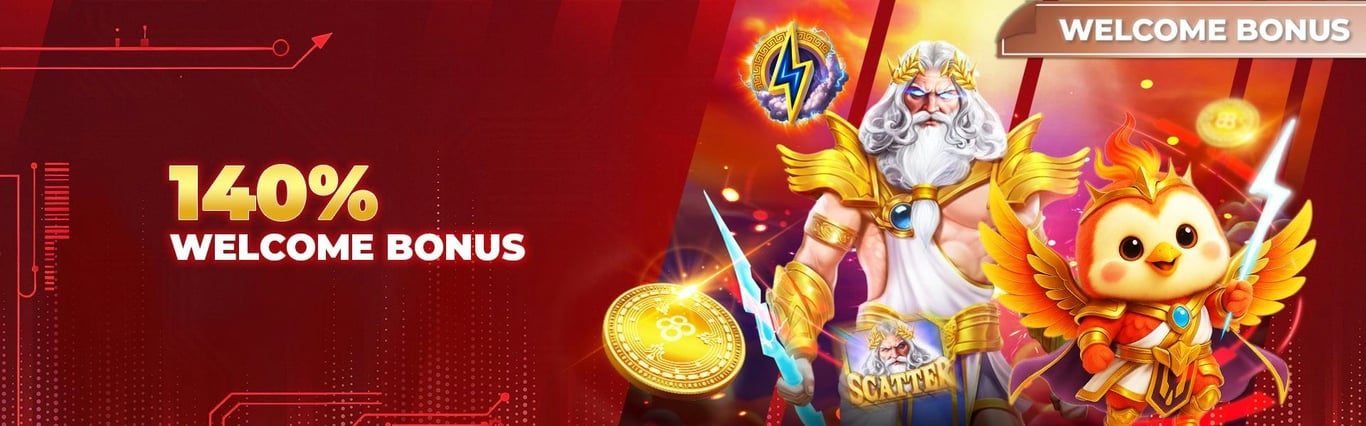 Dis88 Banner 140% Welcome Bonus Offer! by dis888.net
