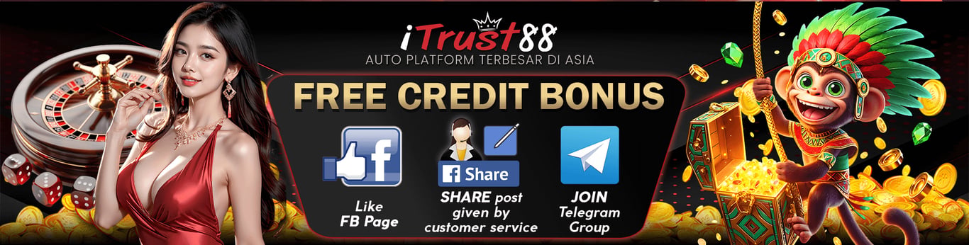 Itrust88 Banner Free credit bonus available now.