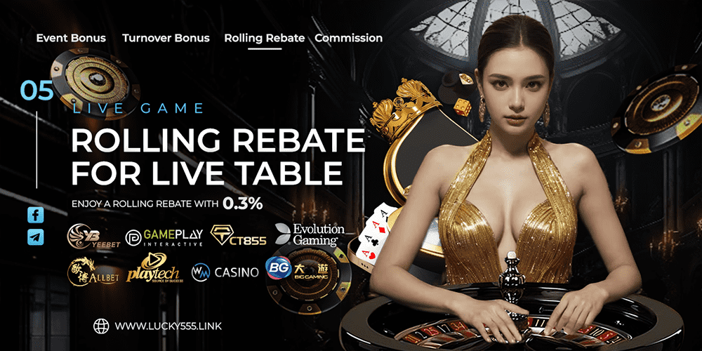 Rolling rebate for live table.