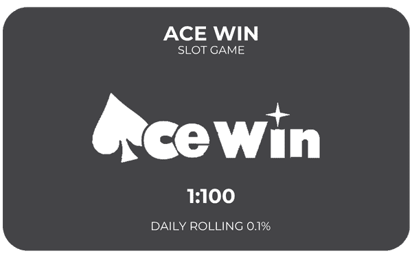 Ace Win slot game logo with spade symbol and 1:100 odds text