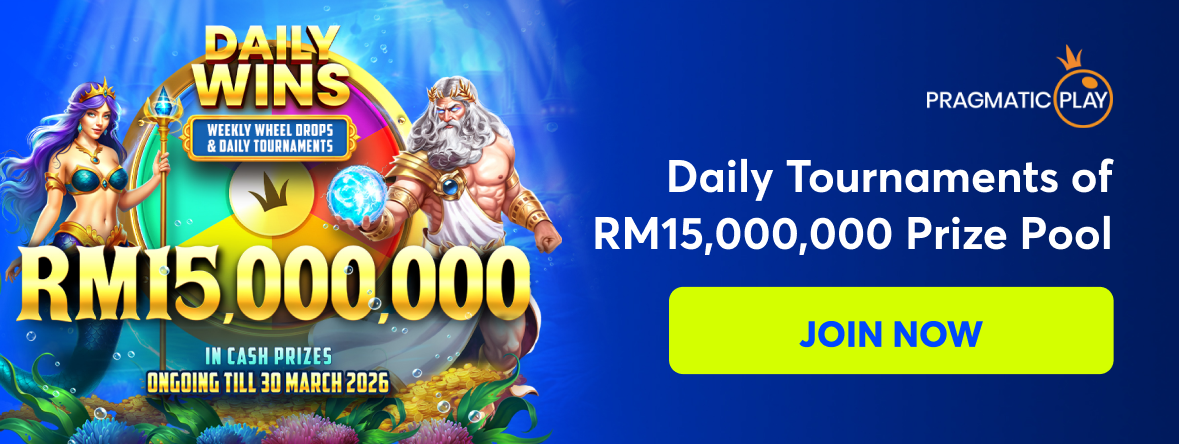 KK8 Banner Daily tournaments with RM15,000,000 prizes. by mykk8.org