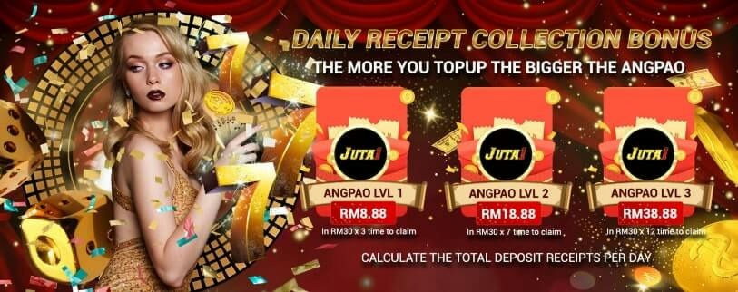 Daily receipt collection bonus angpao.
