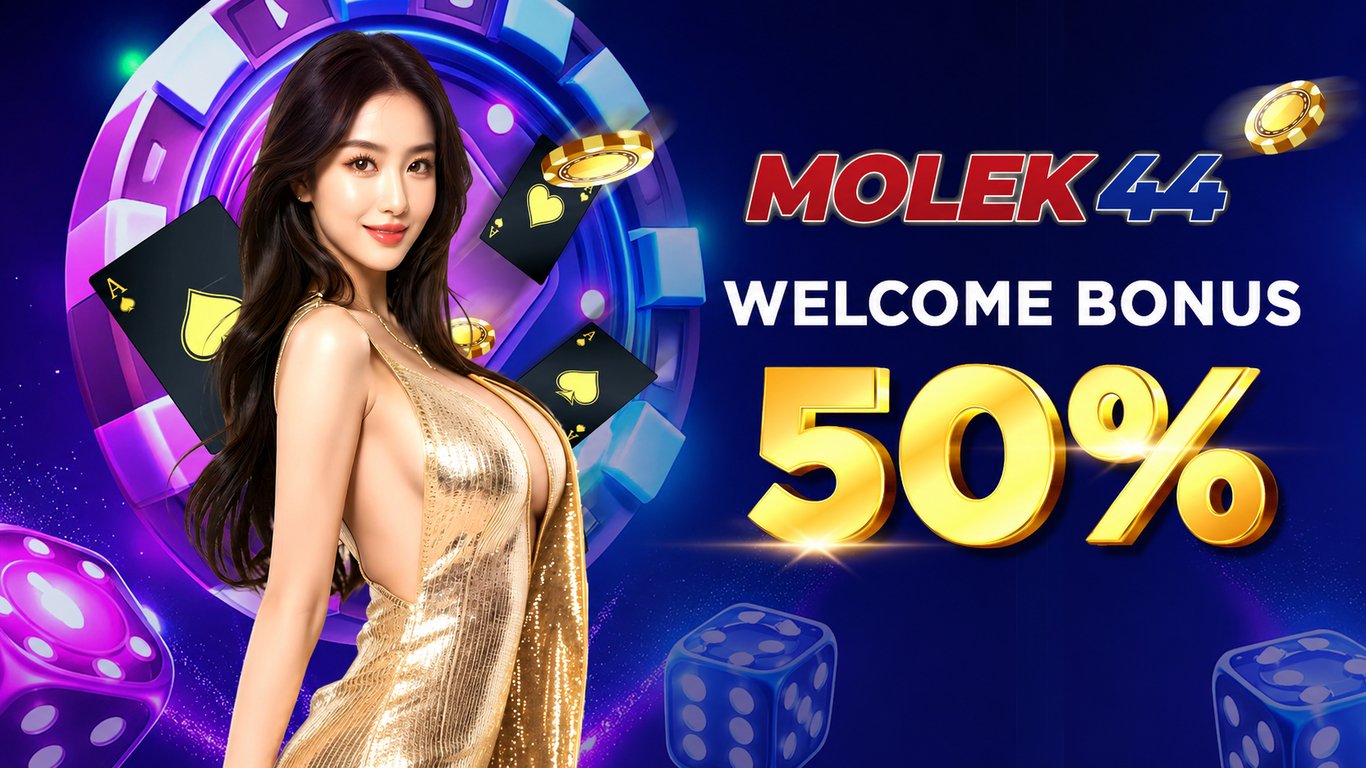Molek44 Banner Molek 44 welcome bonus 50%.
