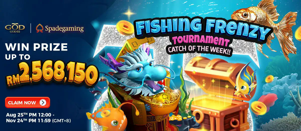 God55 Banner Win RM 2,568,150 Fishing Tournament! by god55win.vip
