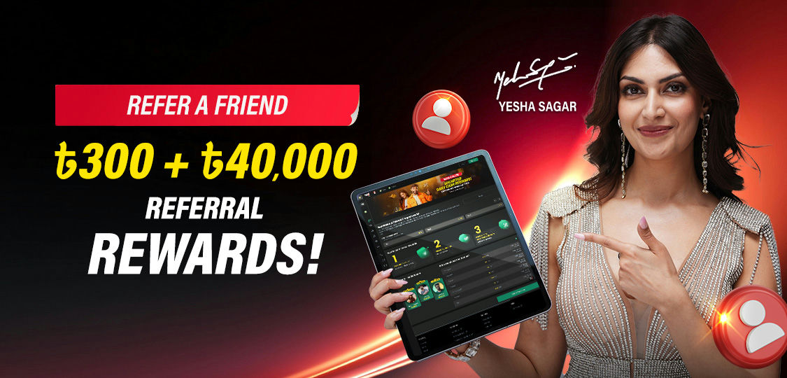 Baji Live Banner Refer friends for rewards!