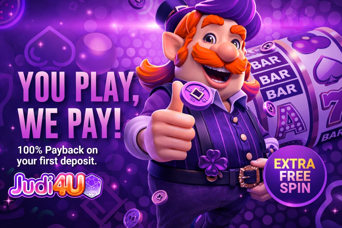 Judi4u Banner You play, we pay!